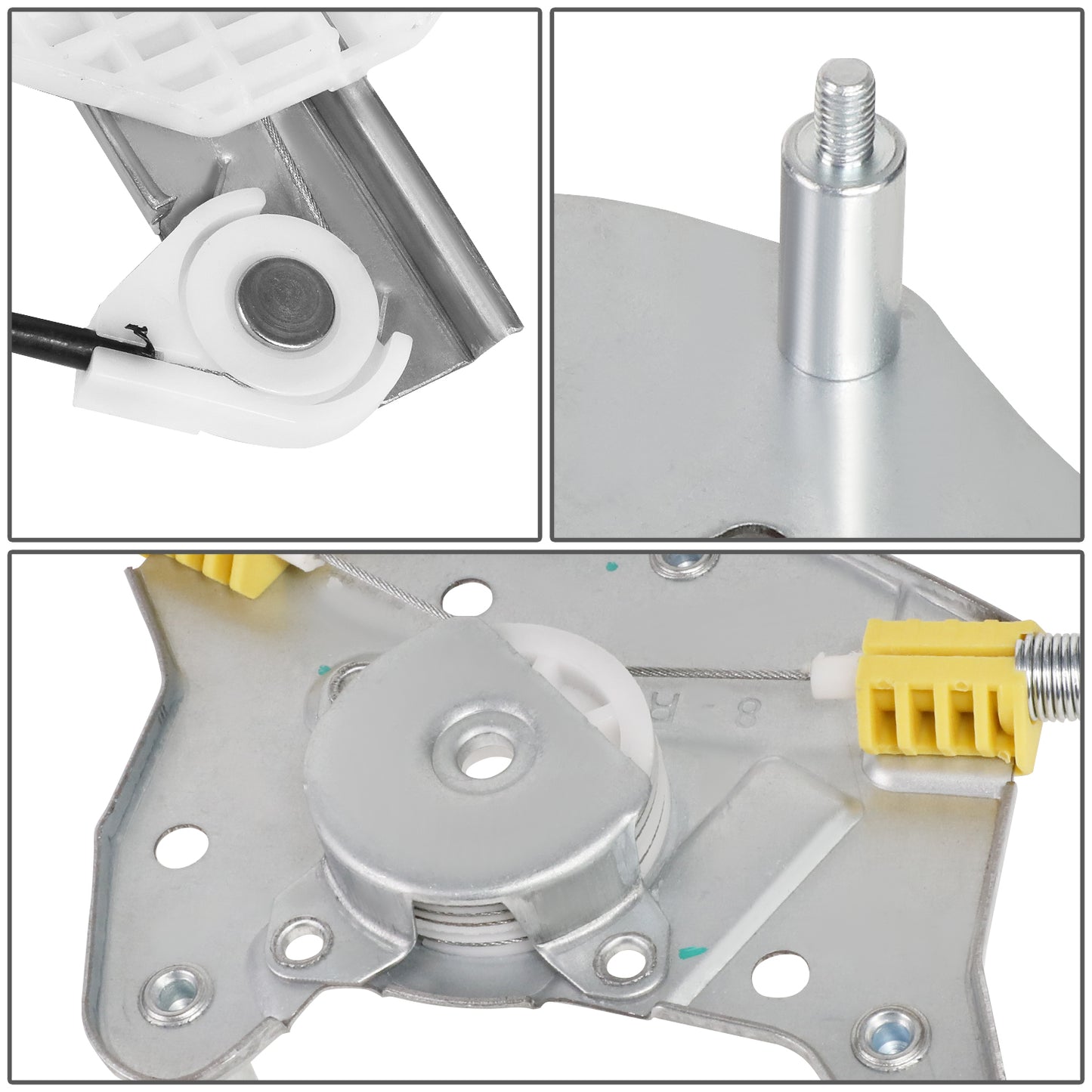 REGULADOR DE VENTANA WINDOW MOTORS & REGULATORS - METALLIC - 04-05 DODGE VERNA/00-05 HYUNDAI ACCENT HATCHBACK - METALLIC - BARE STEEL/PLASTIC