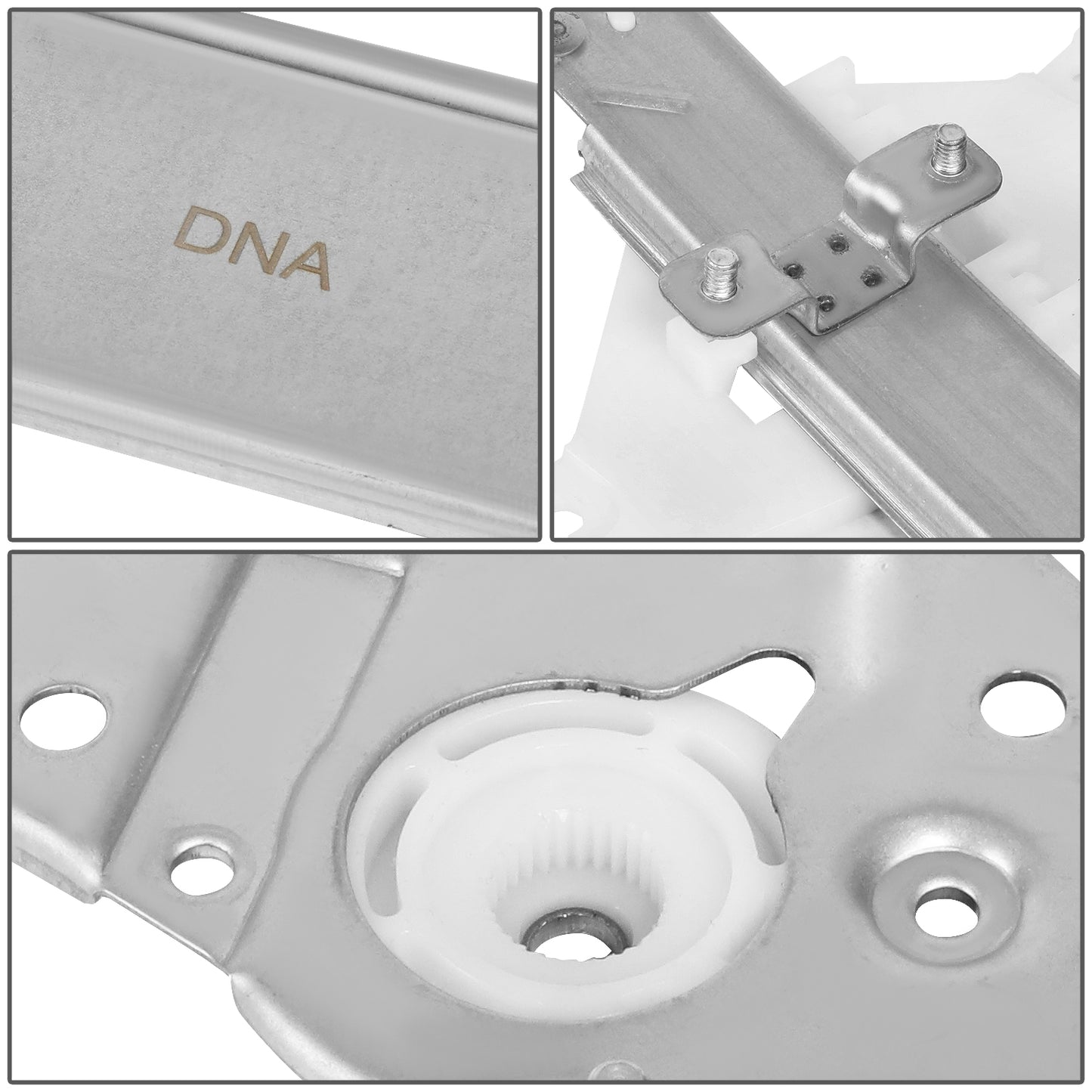 REGULADOR DE VENTANA WINDOW MOTORS & REGULATORS - METALLIC - 04-05 DODGE VERNA/00-05 HYUNDAI ACCENT HATCHBACK - METALLIC - BARE STEEL/PLASTIC