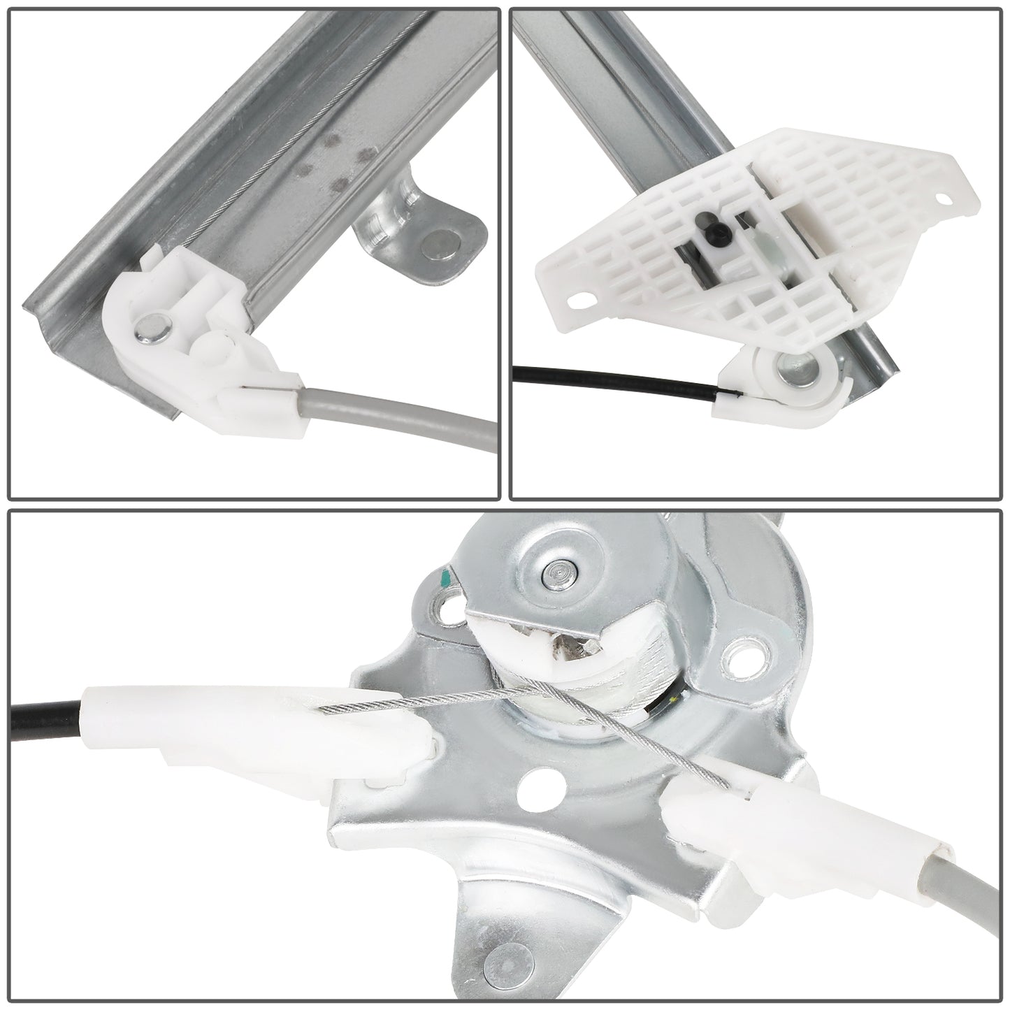 REGULADOR DE VENTANA WINDOW MOTORS & REGULATORS - METALLIC - 04-05 DODGE VERNA/00-05 HYUNDAI ACCENT HATCHBACK - METALLIC - BARE STEEL/PLASTIC