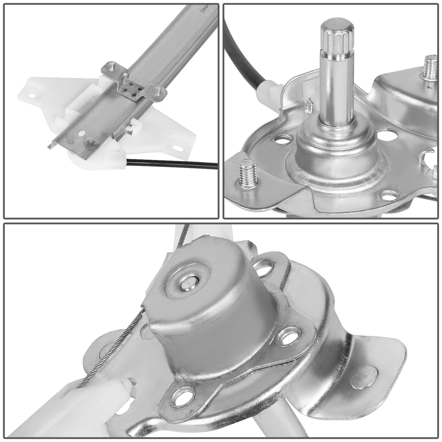 REGULADOR DE VENTANA WINDOW MOTORS & REGULATORS - METALLIC - 04-05 DODGE VERNA/00-05 HYUNDAI ACCENT HATCHBACK - METALLIC - BARE STEEL/PLASTIC