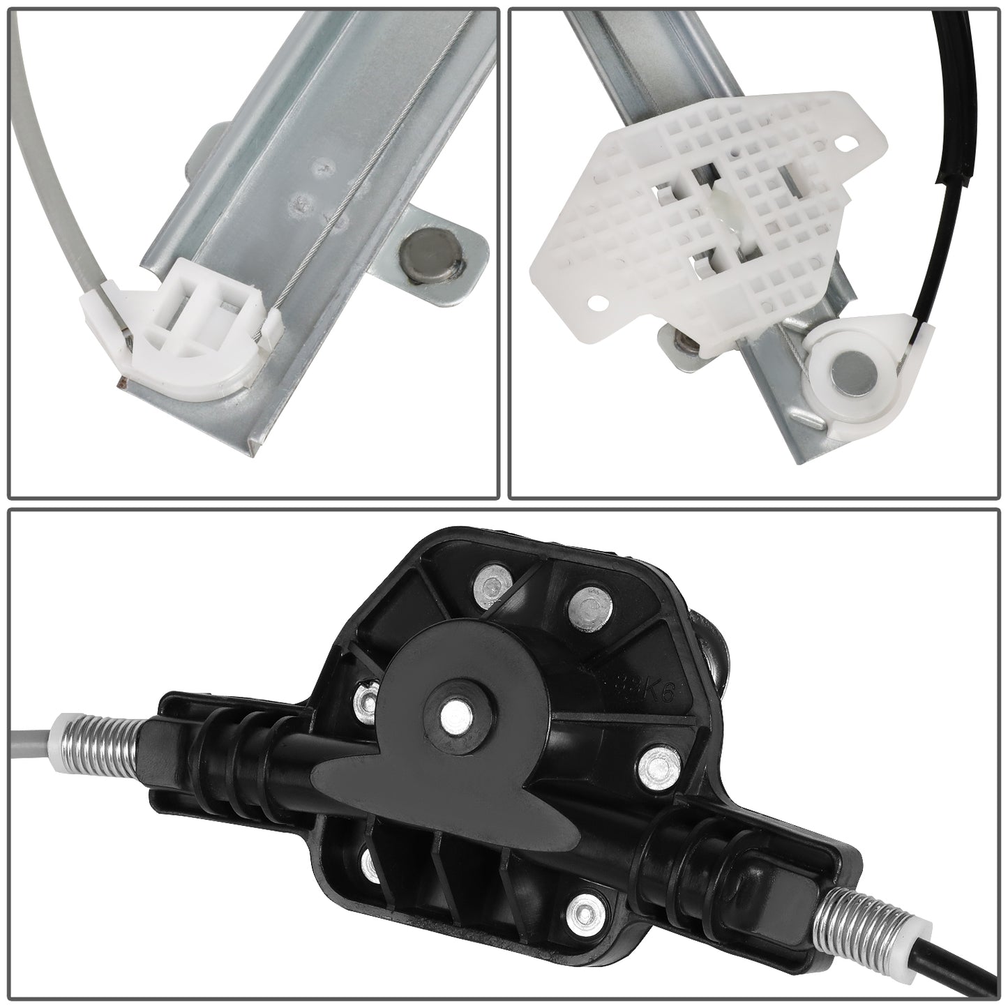 REGULADOR DE VENTANA WINDOW MOTORS & REGULATORS - METALLIC - 06-10 DODGE ATTITUDE/06-11 HYUNDAI ACCENT SEDAN/06-11 KIA RIO/06-11 KIA RIO5 - METALLIC - BARE STEEL/PLASTIC