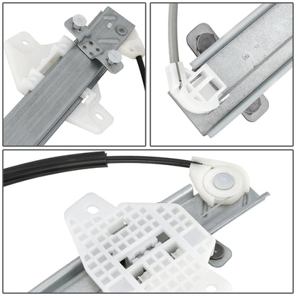 REGULADOR DE VENTANA WINDOW MOTORS & REGULATORS - METALLIC - 06-11 HYUNDAI ACCENT SEDAN/06-11 KIA RIO/06-11 KIA RIO5 - METALLIC - BARE STEEL/PLASTIC