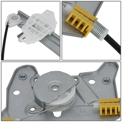 REGULADOR DE VENTANA WINDOW MOTORS & REGULATORS - METALLIC - 96-00 HYUNDAI ELANTRA - METALLIC - BARE STEEL/PLASTIC
