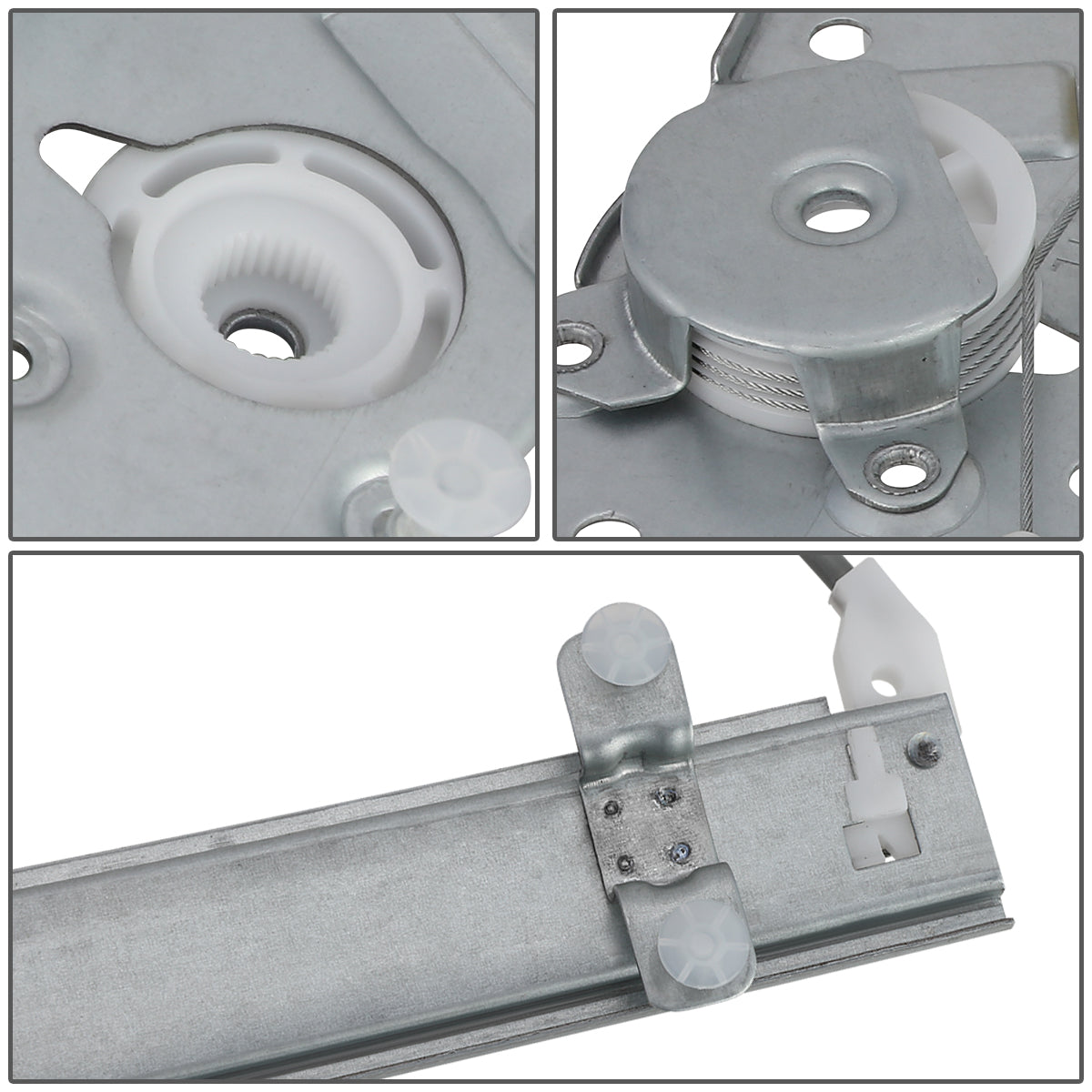 REGULADOR DE VENTANA WINDOW MOTORS & REGULATORS - METALLIC - 96-00 HYUNDAI ELANTRA - METALLIC - BARE STEEL/PLASTIC