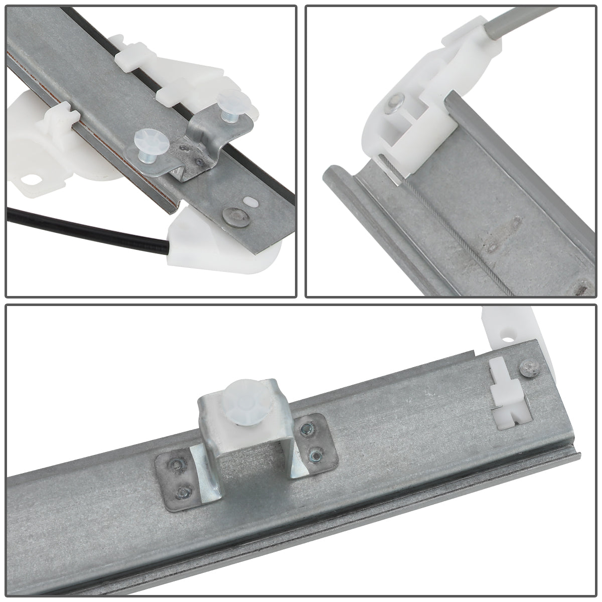 REGULADOR DE VENTANA WINDOW MOTORS & REGULATORS - METALLIC - 96-00 HYUNDAI ELANTRA - METALLIC - BARE STEEL/PLASTIC