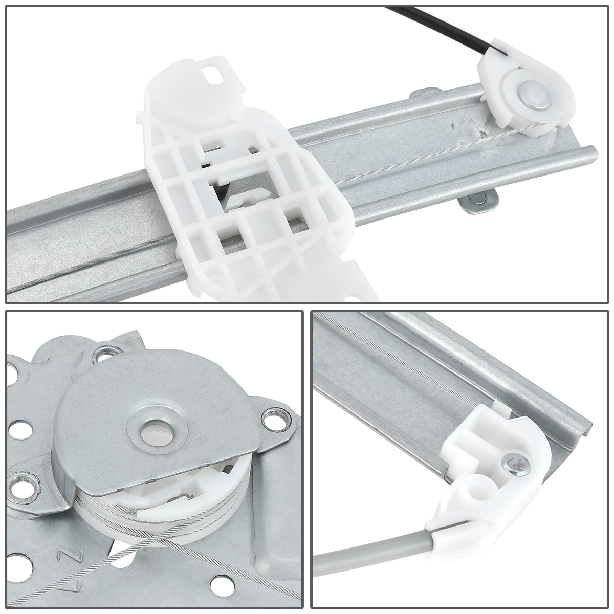 REGULADOR DE VENTANA WINDOW MOTORS & REGULATORS - METALLIC - 96-00 HYUNDAI ELANTRA - METALLIC - BARE STEEL/PLASTIC