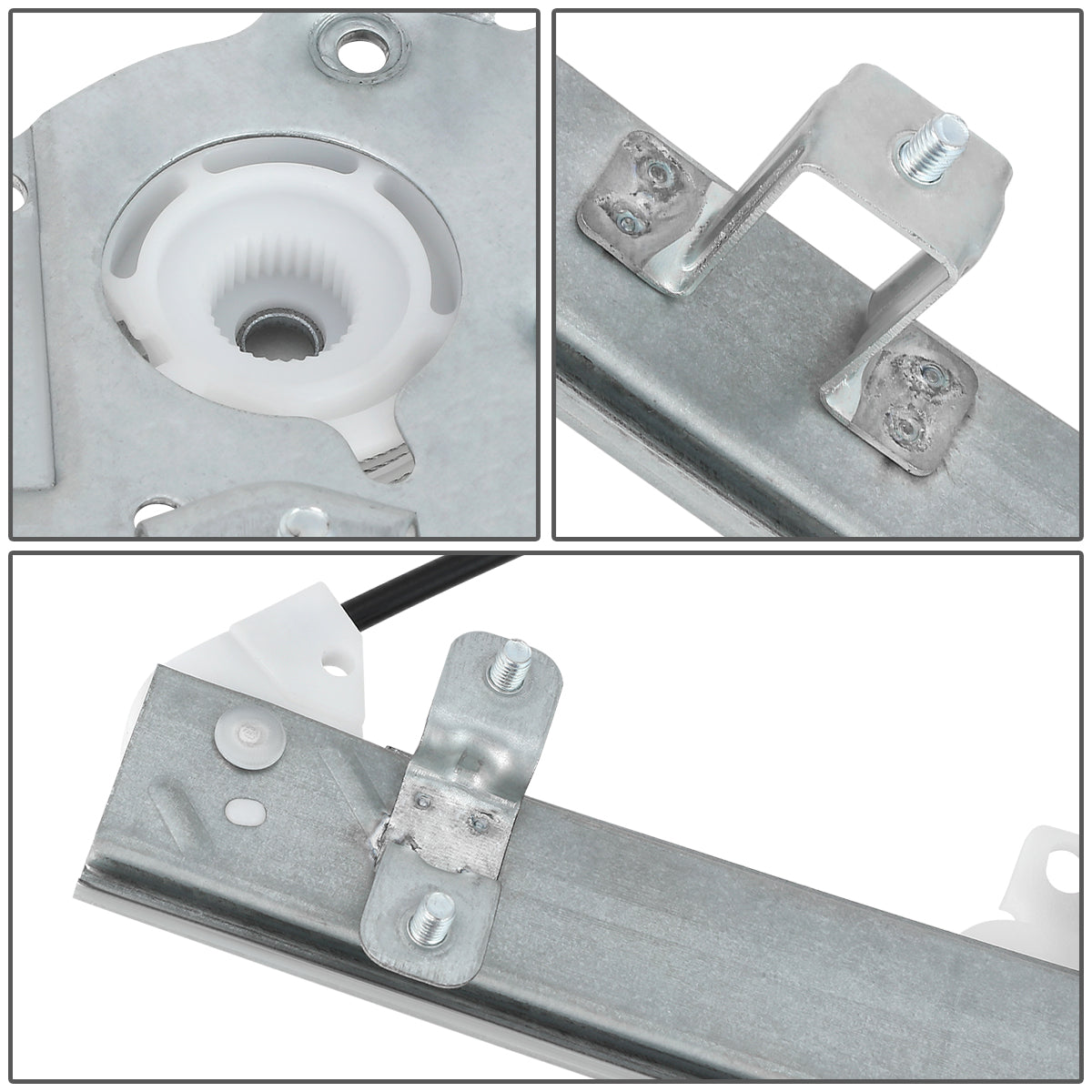 REGULADOR DE VENTANA WINDOW MOTORS & REGULATORS - METALLIC - 96-00 HYUNDAI ELANTRA - METALLIC - BARE STEEL/PLASTIC