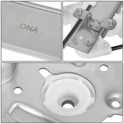 REGULADOR DE VENTANA WINDOW MOTORS & REGULATORS - METALLIC - 96-00 HYUNDAI ELANTRA - METALLIC - BARE STEEL/PLASTIC