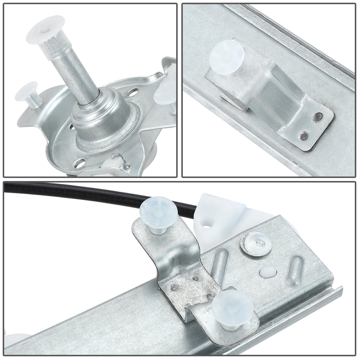 REGULADOR DE VENTANA WINDOW MOTORS & REGULATORS - METALLIC - 96-00 HYUNDAI ELANTRA - METALLIC - BARE STEEL/PLASTIC