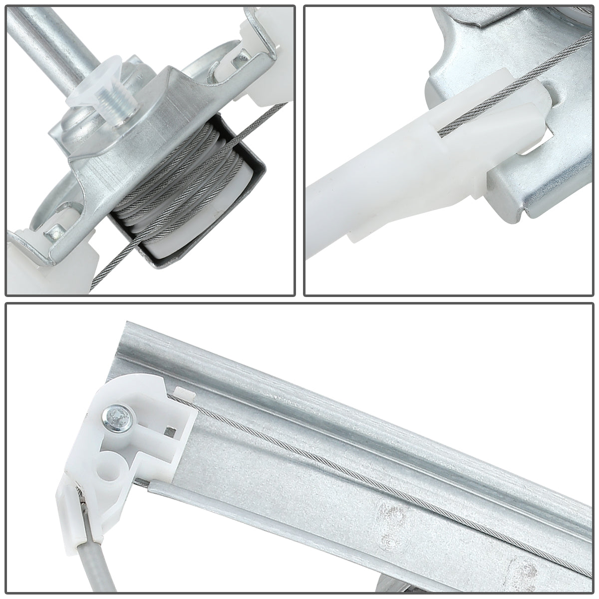 REGULADOR DE VENTANA WINDOW MOTORS & REGULATORS - METALLIC - 96-00 HYUNDAI ELANTRA - METALLIC - BARE STEEL/PLASTIC