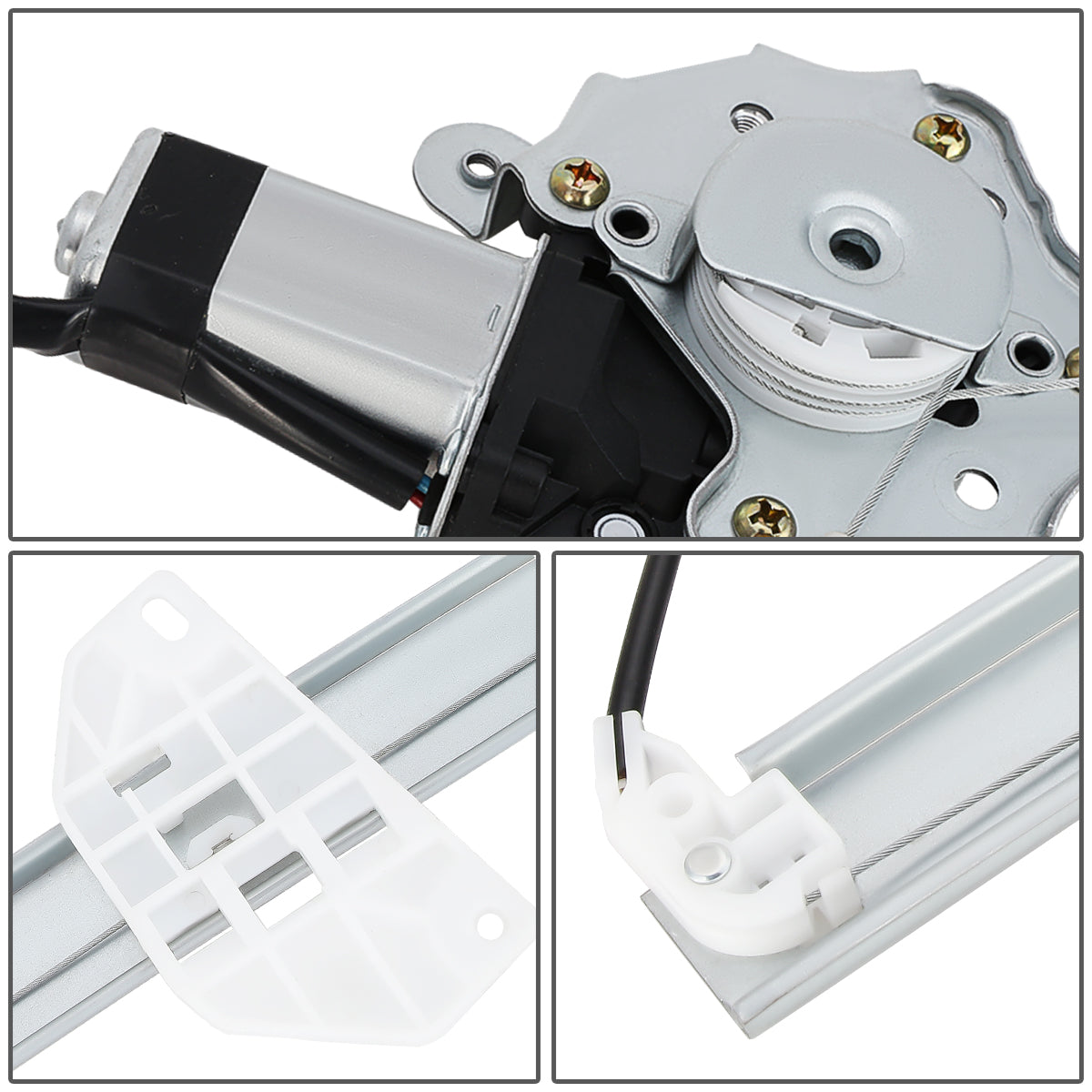 REGULADOR DE VENTANA WINDOW MOTORS & REGULATORS - METALLIC - 93-96 MITSUBISHI MIRAGE - METALLIC - BARE STEEL/PLASTIC