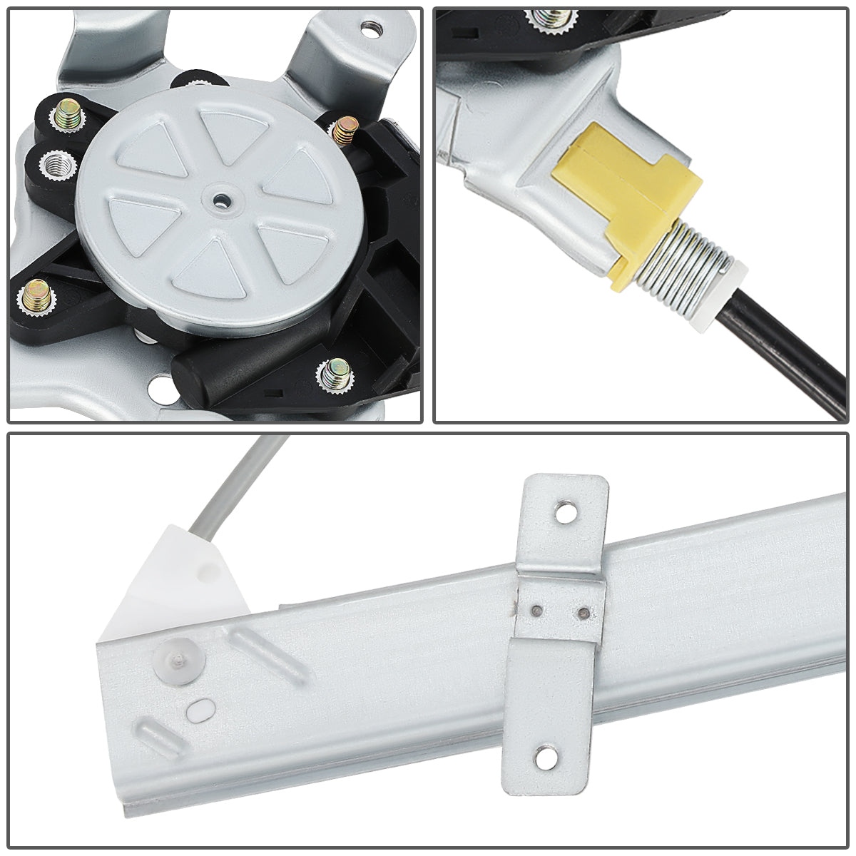 REGULADOR DE VENTANA WINDOW MOTORS & REGULATORS - METALLIC - 93-96 MITSUBISHI MIRAGE - METALLIC - BARE STEEL/PLASTIC