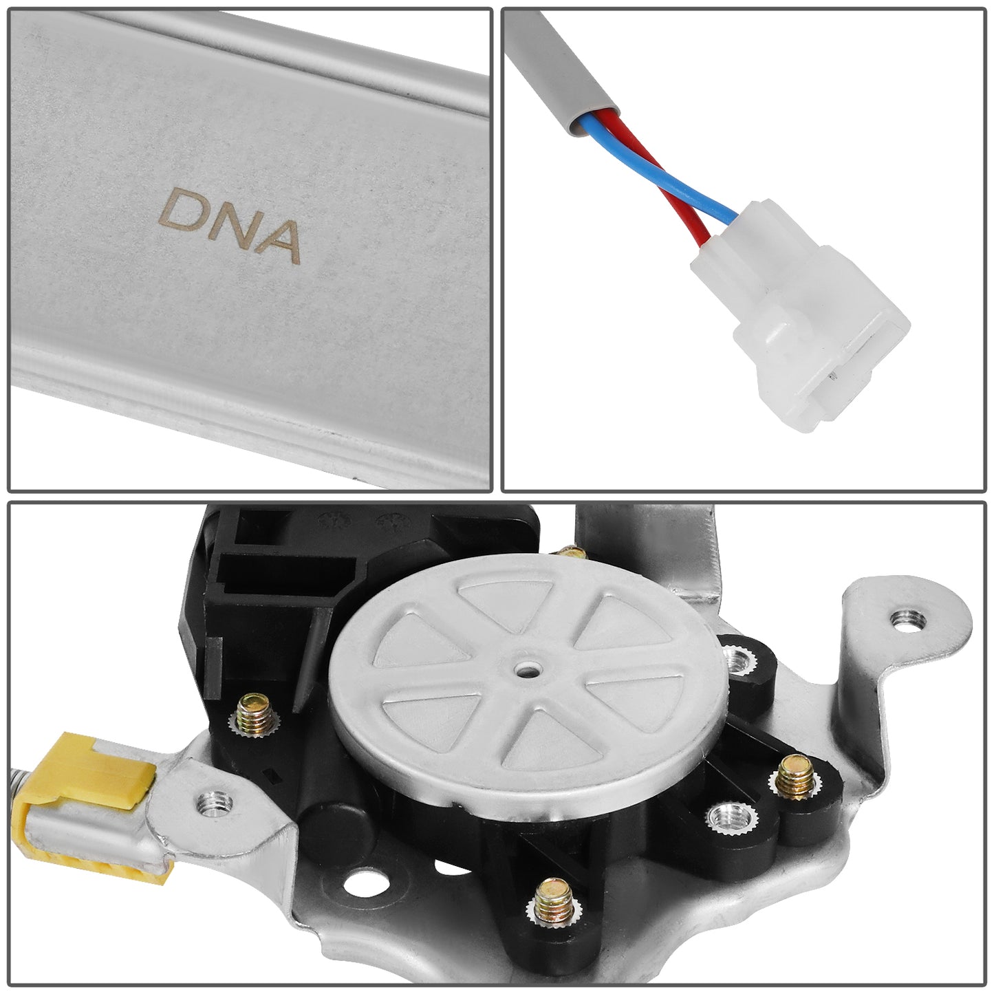 REGULADOR DE VENTANA WINDOW MOTORS & REGULATORS - METALLIC - 93-96 MITSUBISHI MIRAGE SEDAN - METALLIC - BARE STEEL/PLASTIC