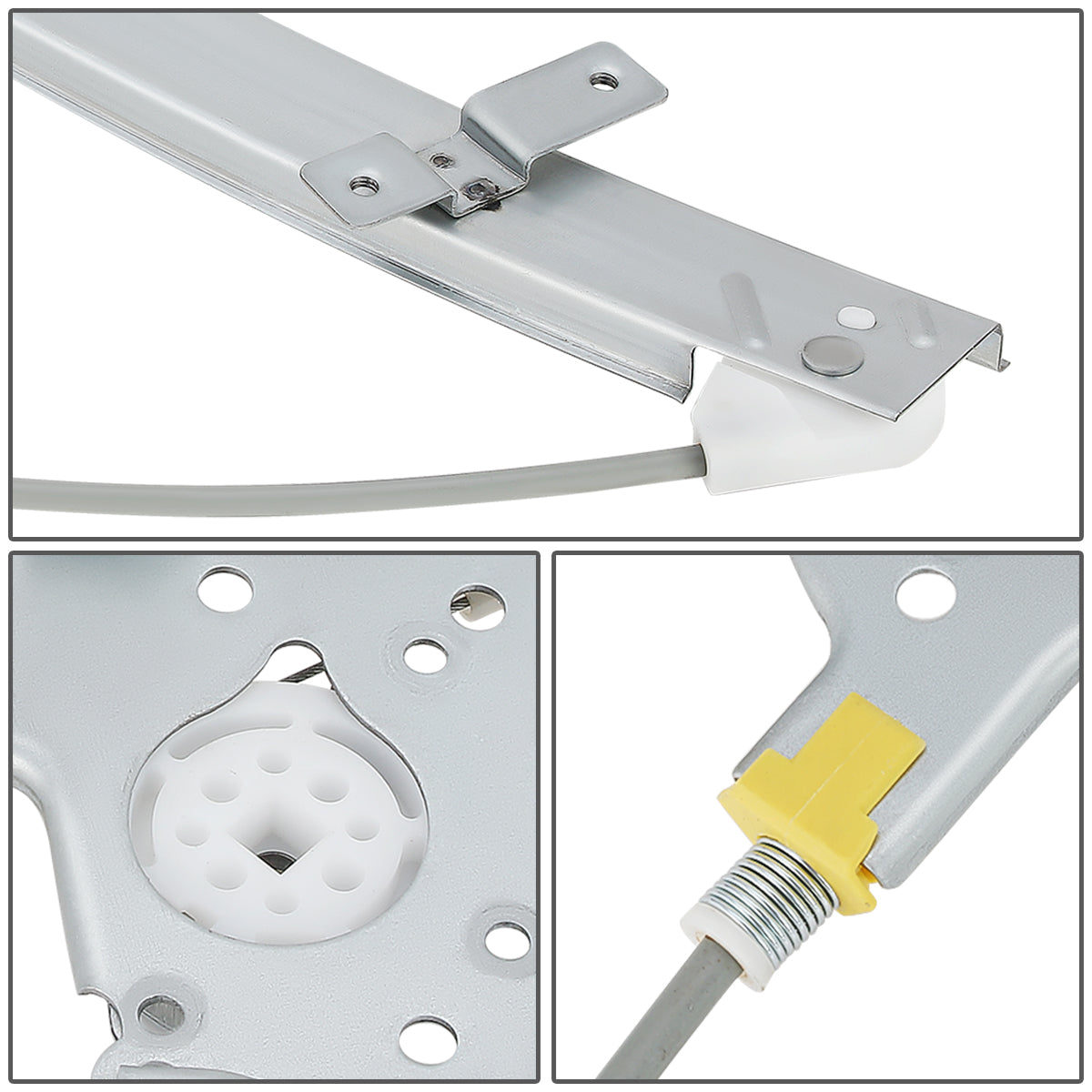 REGULADOR DE VENTANA WINDOW MOTORS & REGULATORS - METALLIC - 93-96 MITSUBISHI MIRAGE - METALLIC - BARE STEEL/PLASTIC