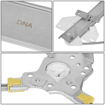 REGULADOR DE VENTANA WINDOW MOTORS & REGULATORS - METALLIC - 93-96 MITSUBISHI MIRAGE SEDAN - METALLIC - BARE STEEL/PLASTIC