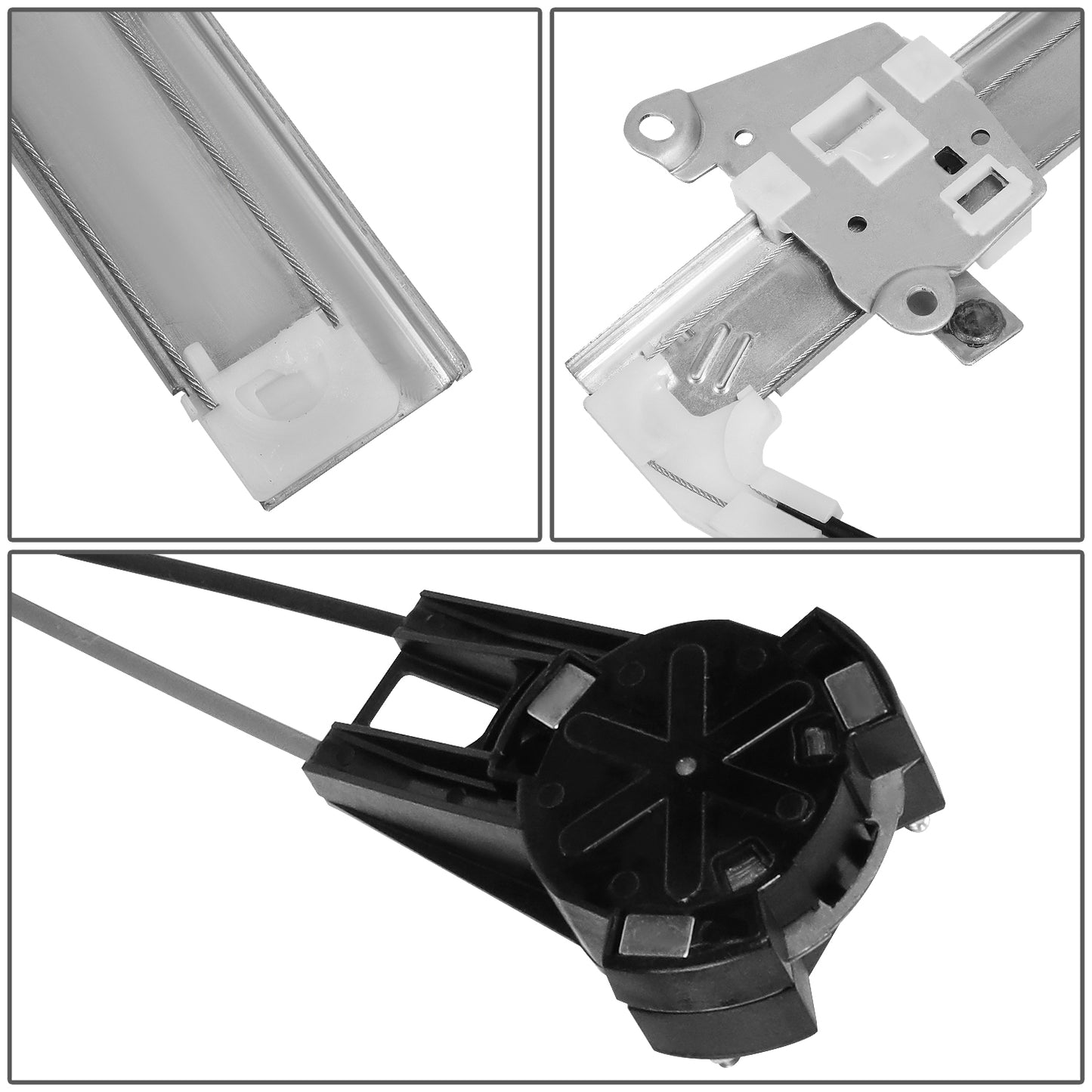 REGULADOR DE VENTANA WINDOW MOTORS & REGULATORS - METALLIC - 90-94 MAZDA 323 - METALLIC - BARE STEEL/PLASTIC