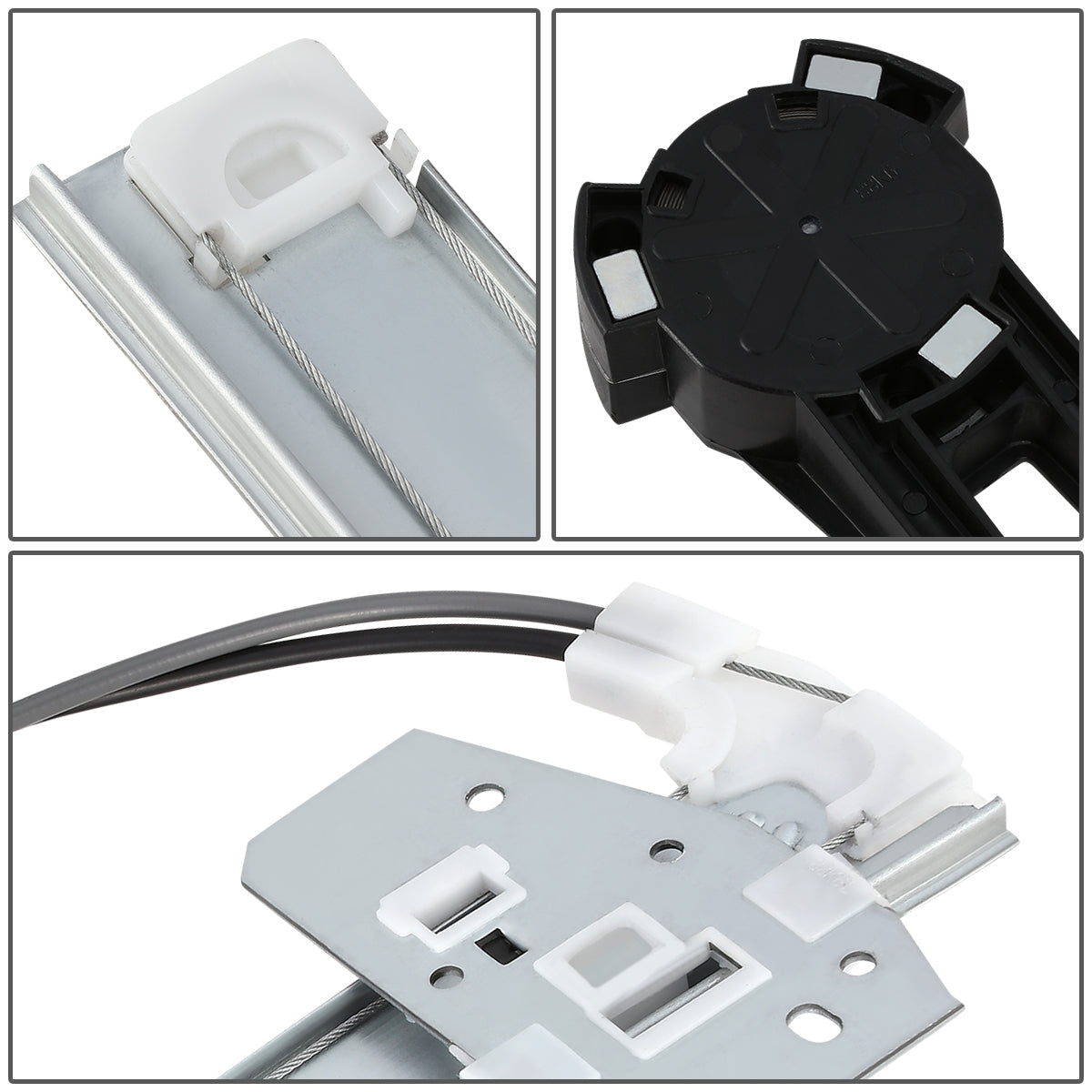 REGULADOR DE VENTANA WINDOW MOTORS & REGULATORS - METALLIC - 86-87 MAZDA B00/87-93 MAZDA B2200/87-93 MAZDA B2600 - METALLIC - BARE STEEL/PLASTIC