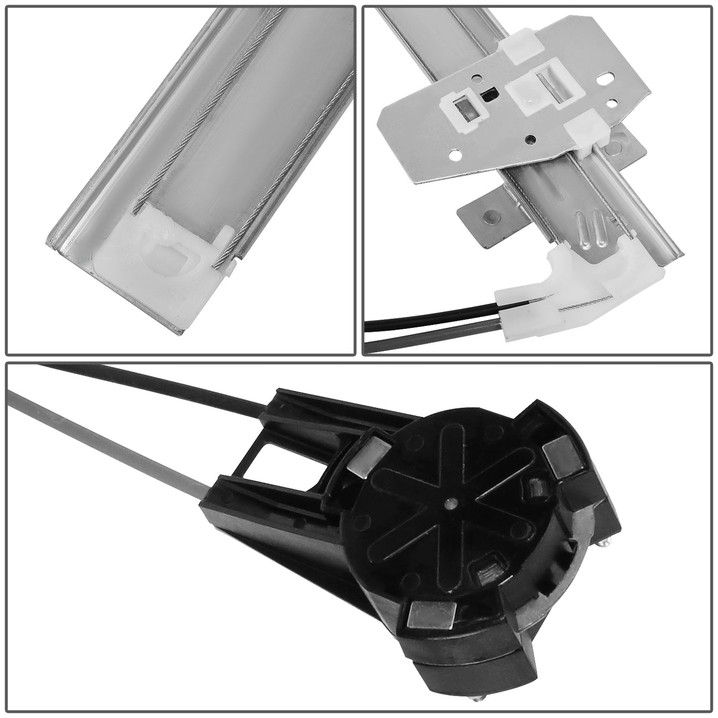 REGULADOR DE VENTANA WINDOW MOTORS & REGULATORS - METALLIC - 86-87 MAZDA B00/87-93 MAZDA B2200/87-93 MAZDA B2600 - METALLIC - BARE STEEL/PLASTIC