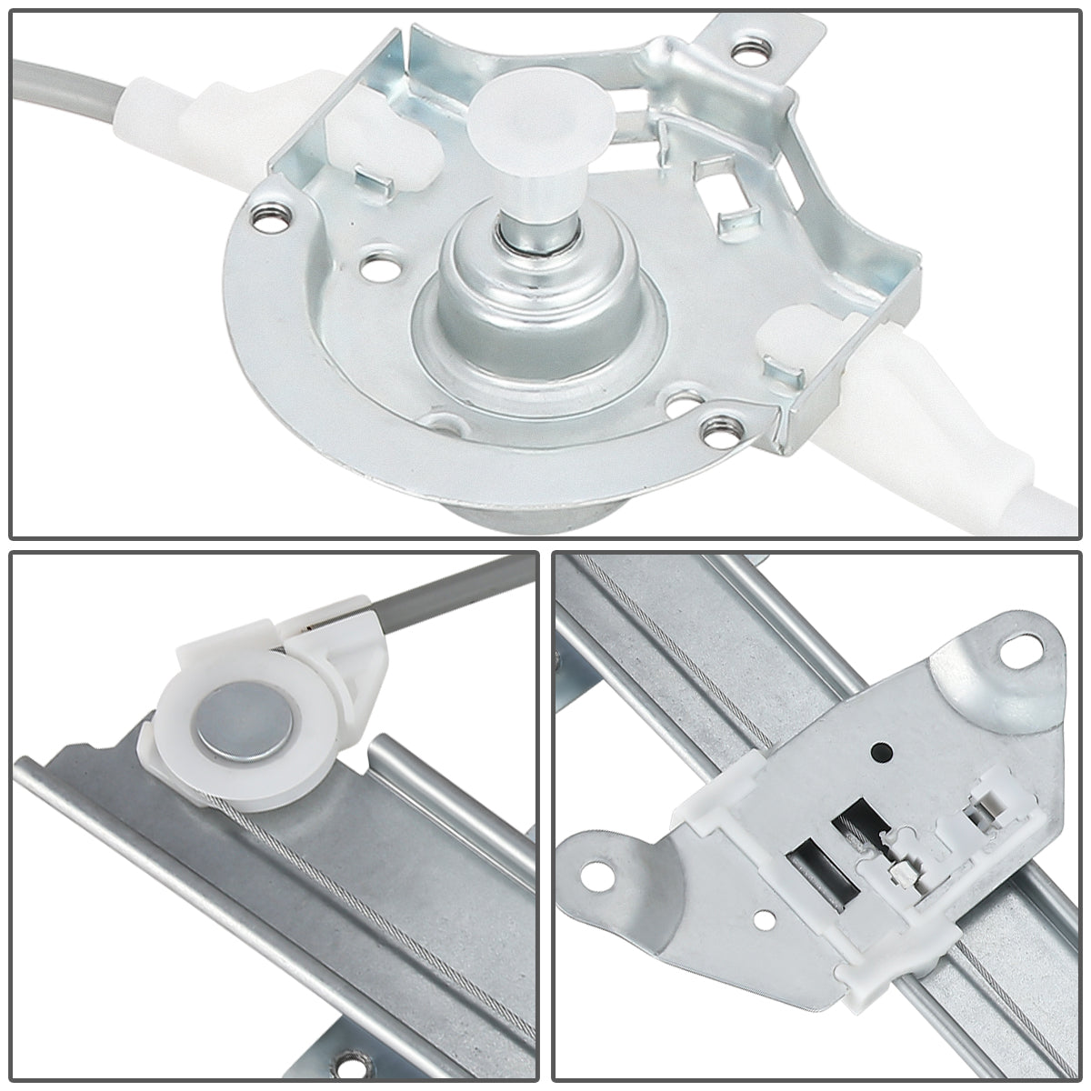 REGULADOR DE VENTANA WINDOW MOTORS & REGULATORS - METALLIC - 87-90 NISSAN SENTRA SEDAN / WAGON/ 87-90 NISSAN TSURU - METALLIC - BARE STEEL/PLASTIC