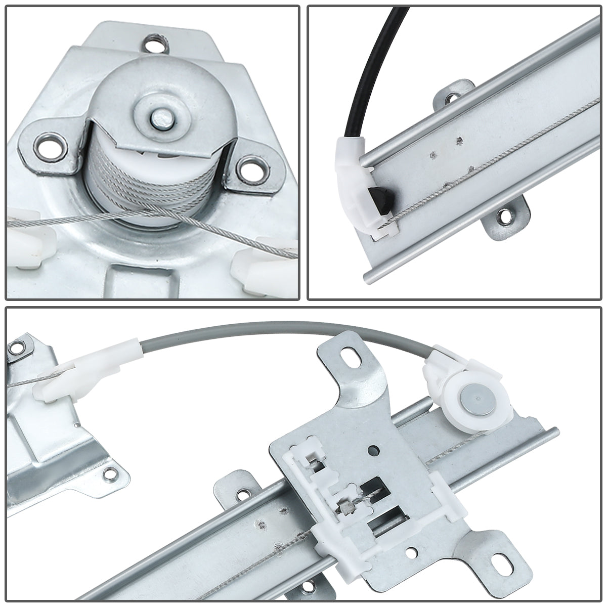 REGULADOR DE VENTANA WINDOW MOTORS & REGULATORS - METALLIC - 86-90 NISSAN SENTRA SEDAN / WAGON /86-90 NISSAN TSURU - METALLIC - BARE STEEL/PLASTIC