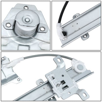 REGULADOR DE VENTANA WINDOW MOTORS & REGULATORS - METALLIC - 86-90 NISSAN SENTRA SEDAN / WAGON /86-90 NISSAN TSURU - METALLIC - BARE STEEL/PLASTIC