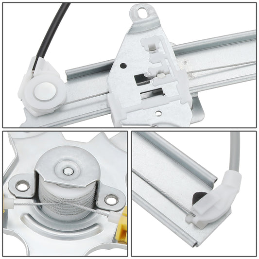 REGULADOR DE VENTANA WINDOW MOTORS & REGULATORS - METALLIC - 91-94 NISSAN SENTRA/91-12 NISSAN TSURU SEDAN / WAGON - METALLIC - BARE STEEL/PLASTIC