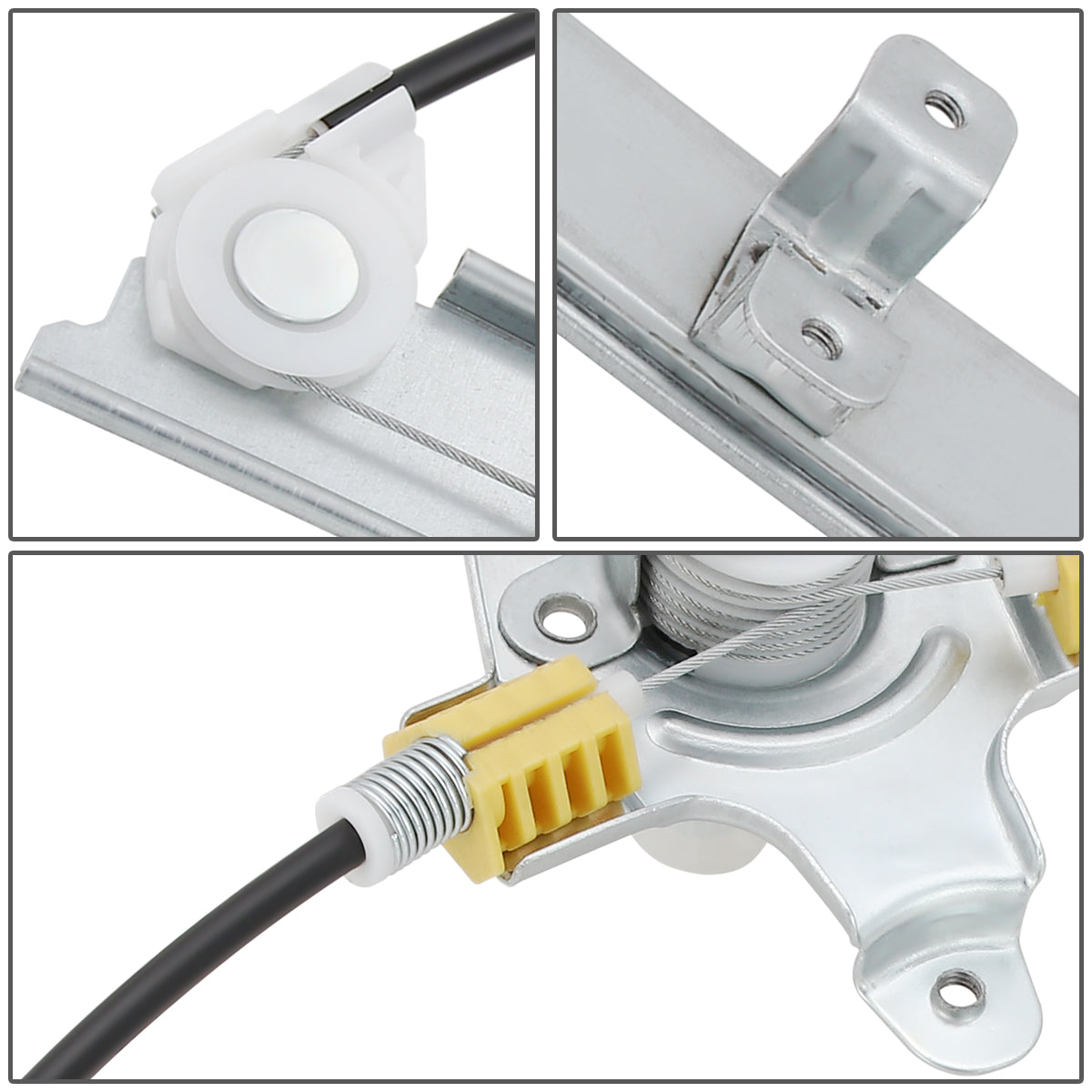 REGULADOR DE VENTANA WINDOW MOTORS & REGULATORS - METALLIC - 91-94 NISSAN SENTRA/91-12 NISSAN TSURU SEDAN / WAGON - METALLIC - BARE STEEL/PLASTIC