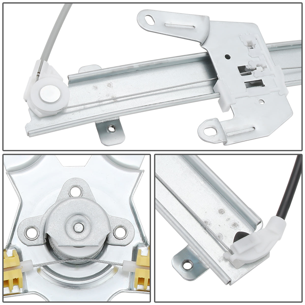 REGULADOR DE VENTANA WINDOW MOTORS & REGULATORS - METALLIC - 91-94 NISSAN SENTRA/91-12 NISSAN TSURU SEDAN / WAGON - METALLIC - BARE STEEL/PLASTIC