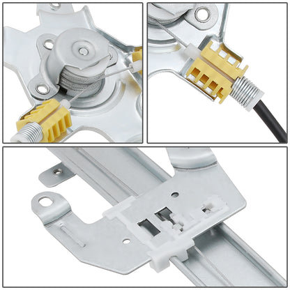 REGULADOR DE VENTANA WINDOW MOTORS & REGULATORS - METALLIC - 91-94 NISSAN SENTRA/91-12 NISSAN TSURU SEDAN / WAGON - METALLIC - BARE STEEL/PLASTIC