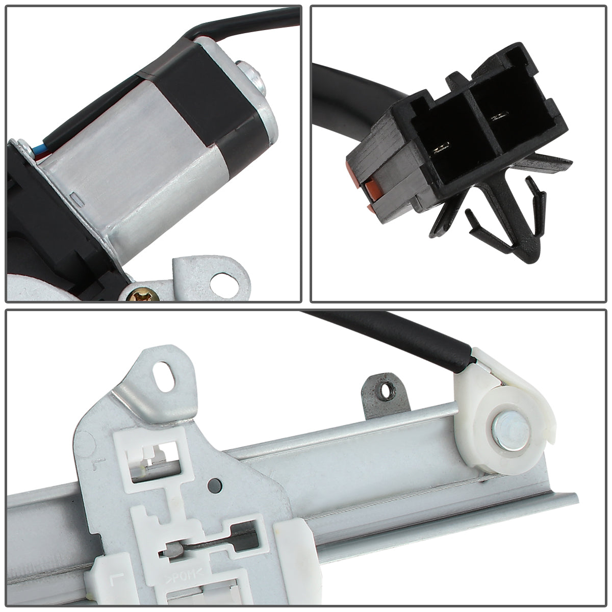 REGULADOR DE VENTANA WINDOW MOTORS & REGULATORS - METALLIC - 95-99 NISSAN SENTRA - METALLIC - BARE STEEL/PLASTIC