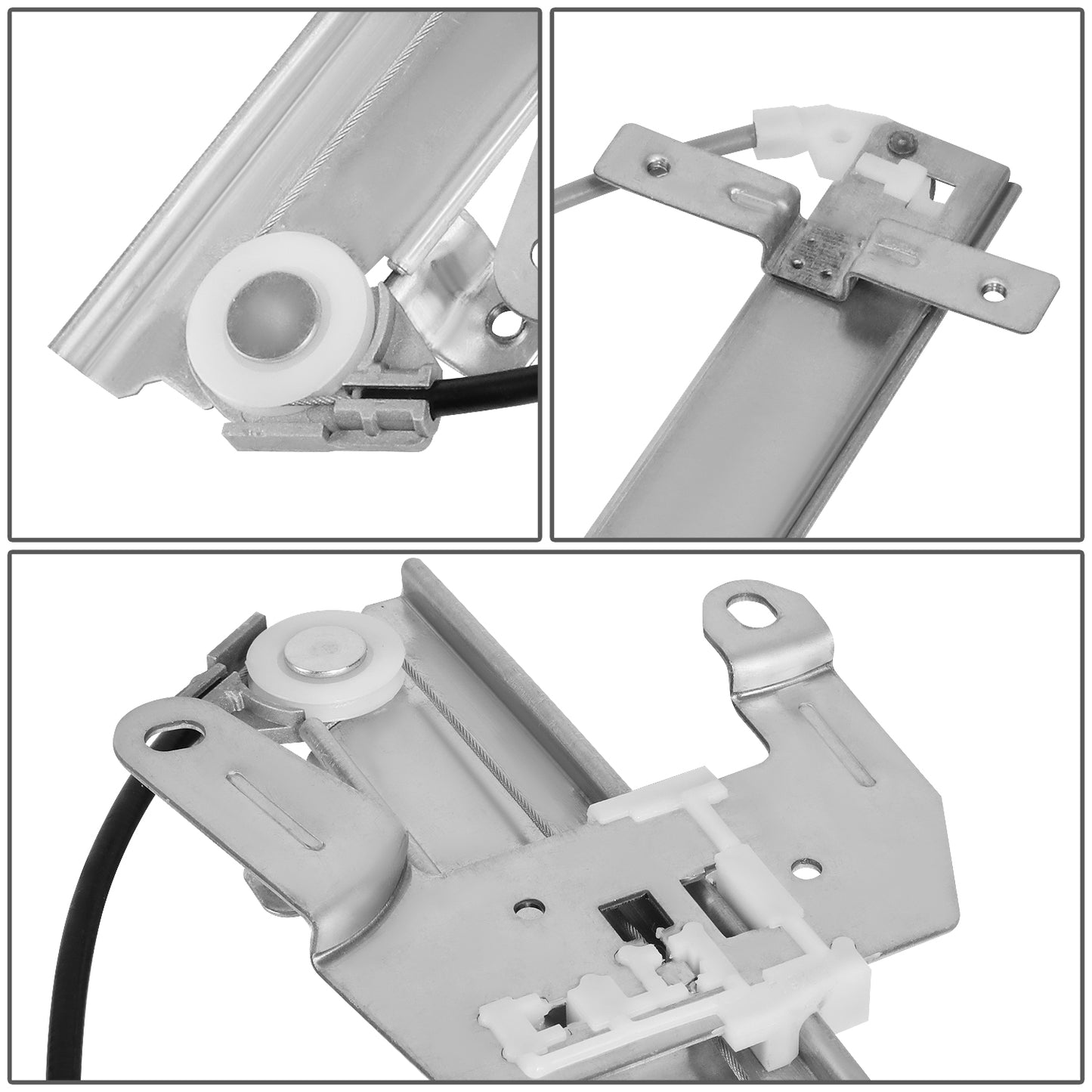 REGULADOR DE VENTANA WINDOW MOTORS & REGULATORS - METALLIC - 95-99 NISSAN SENTRA - METALLIC - BARE STEEL/PLASTIC