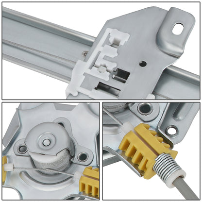 REGULADOR DE VENTANA WINDOW MOTORS & REGULATORS - METALLIC - 86-94 NISSAN D21/87-95 NISSAN PATHFINDER/95-97 NISSAN PICKUP - METALLIC - BARE STEEL/PLASTIC