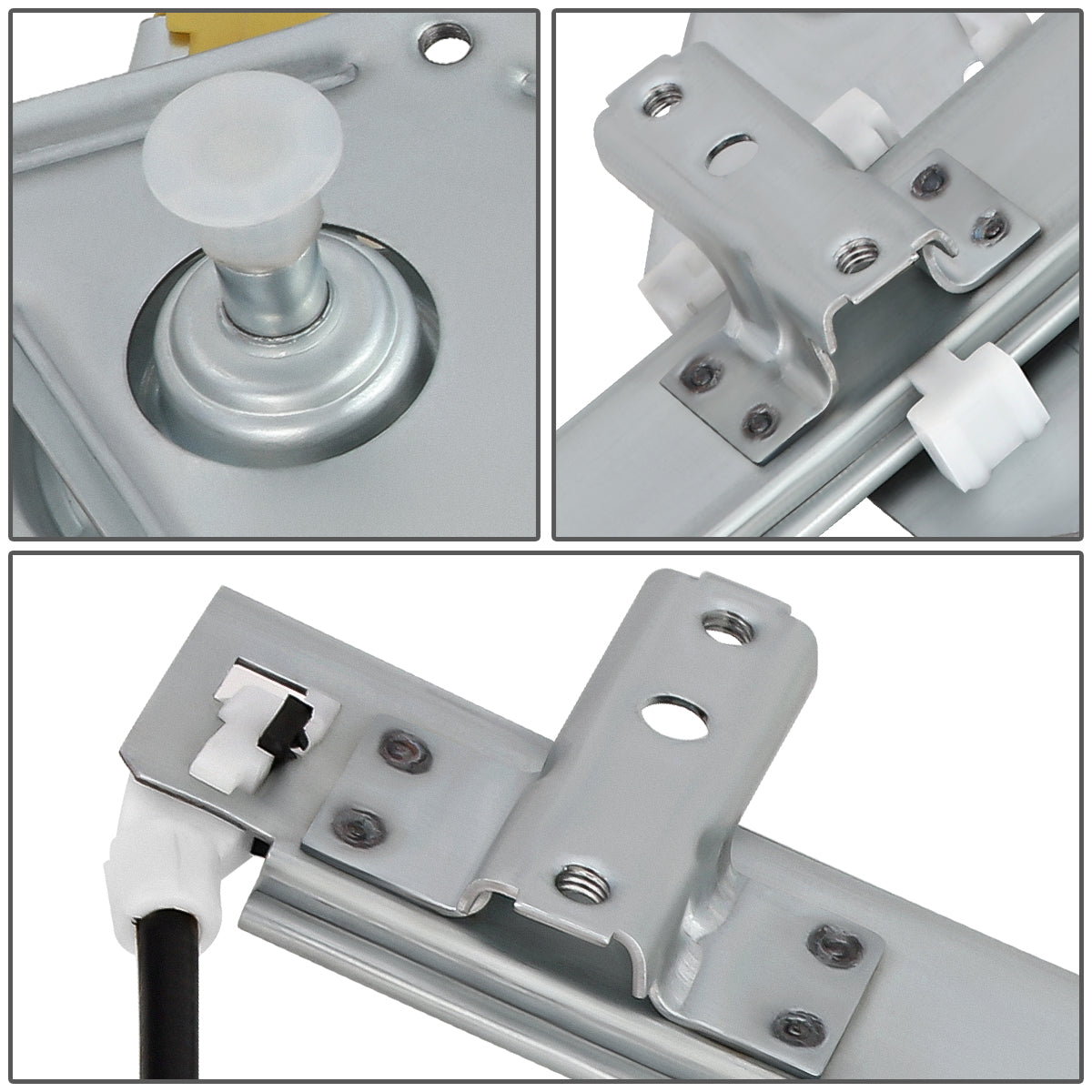 REGULADOR DE VENTANA WINDOW MOTORS & REGULATORS - METALLIC - 86-94 NISSAN D21/87-95 NISSAN PATHFINDER/95-97 NISSAN PICKUP - METALLIC - BARE STEEL/PLASTIC