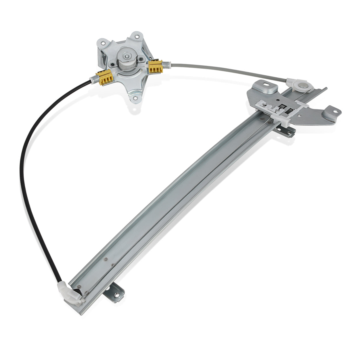 REGULADOR DE VENTANA WINDOW MOTORS & REGULATORS - METALLIC - 86-94 NISSAN D21/87-95 NISSAN PATHFINDER/95-97 NISSAN PICKUP - METALLIC - BARE STEEL/PLASTIC