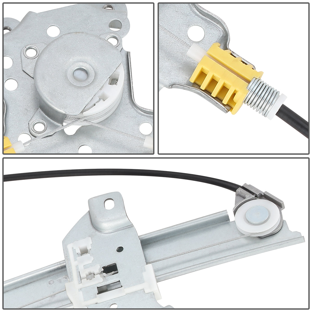 REGULADOR DE VENTANA WINDOW MOTORS & REGULATORS - METALLIC - 97-03 INFINITI QX4/96-04 NISSAN PATHFINDER - METALLIC - BARE STEEL/PLASTIC