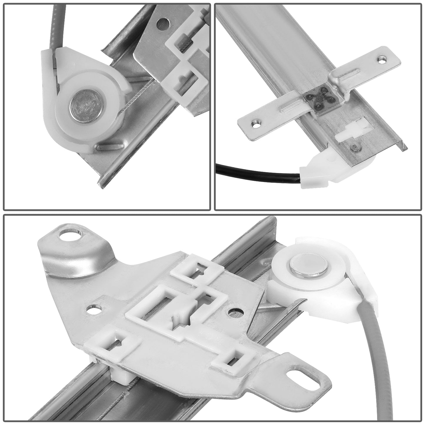 REGULADOR DE VENTANA WINDOW MOTORS & REGULATORS - METALLIC - 97-03 INFINITI QX4/96-04 NISSAN PATHFINDER - METALLIC - BARE STEEL/PLASTIC