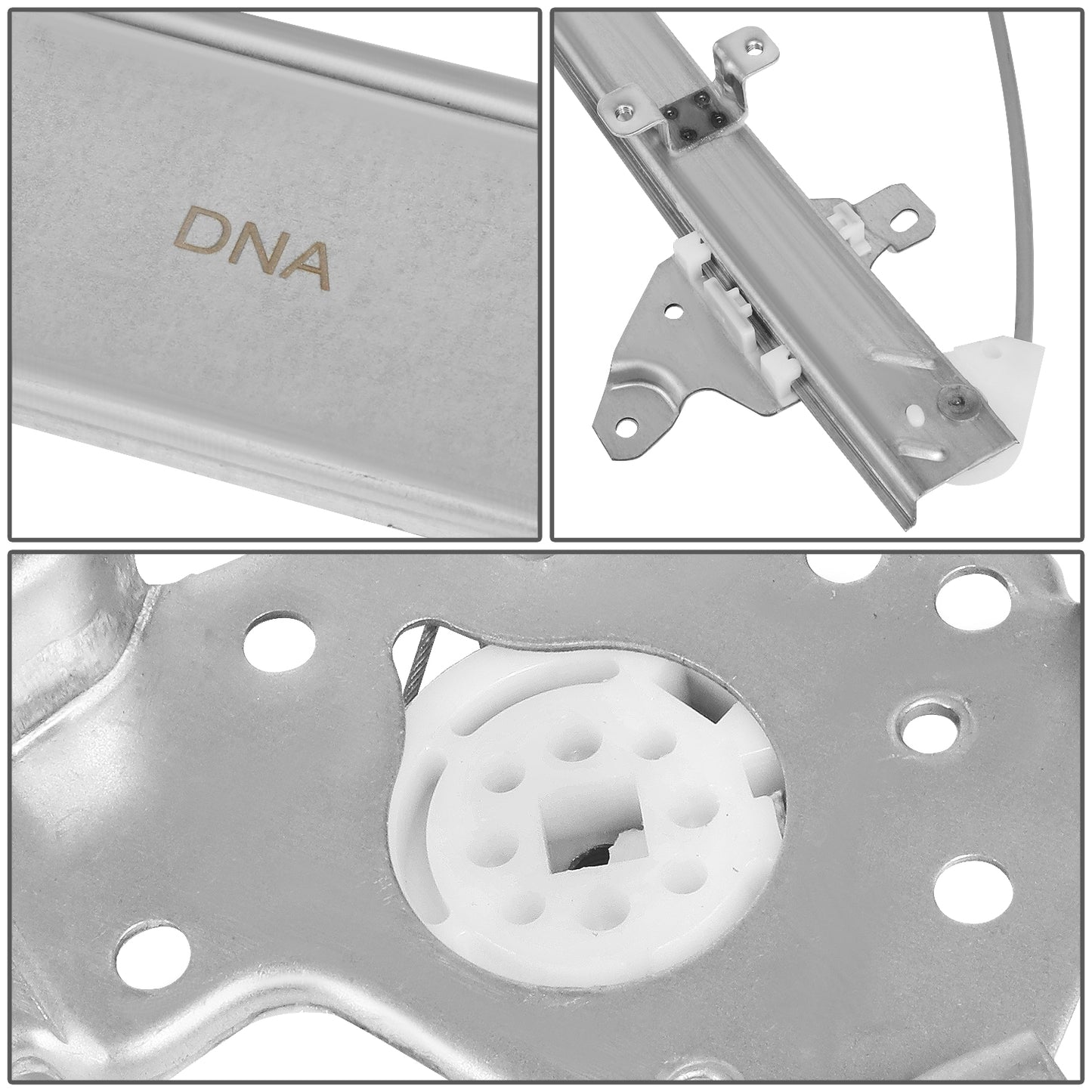 REGULADOR DE VENTANA WINDOW MOTORS & REGULATORS - METALLIC - 97-03 INFINITI QX4/96-04 NISSAN PATHFINDER - METALLIC - BARE STEEL/PLASTIC