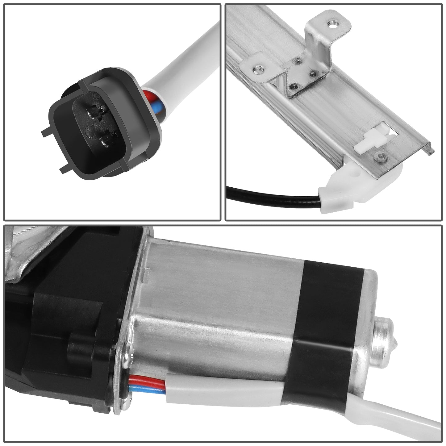 REGULADOR DE VENTANA WINDOW MOTORS & REGULATORS - METALLIC - 05-16 NISSAN FRONTIER/05-07 NISSAN PATHFINDER/05-15 NISSAN XTERRA/09-10 SUZUKI EQUATOR - FITS MODELS WITH 2-PIN CONNECTOR - METALLIC - BARE STEEL/PLASTIC
