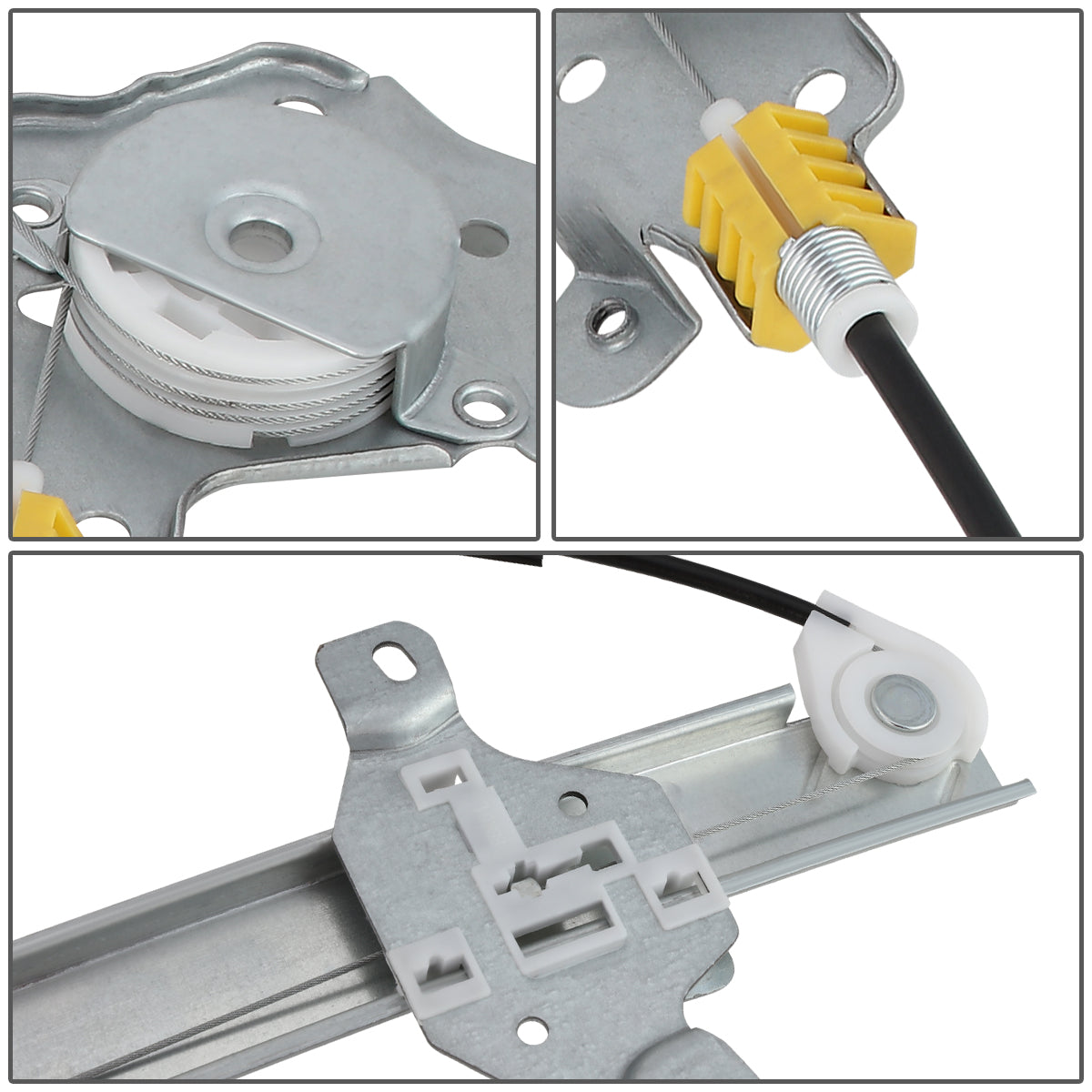 REGULADOR DE VENTANA WINDOW MOTORS & REGULATORS - METALLIC - 98-01 NISSAN ALTIMA - METALLIC - BARE STEEL/PLASTIC