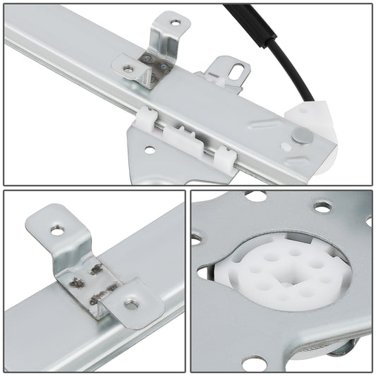 REGULADOR DE VENTANA WINDOW MOTORS & REGULATORS - METALLIC - 07-13 NISSAN TIIDA/07-13 NISSAN VERSA - FITS HATCHBACK MODELS ONLY - METALLIC - BARE STEEL/PLASTIC