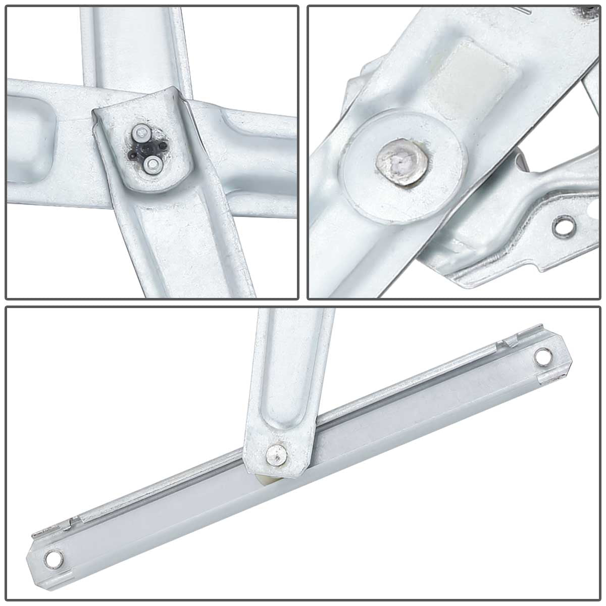 REGULADOR DE VENTANA WINDOW MOTORS & REGULATORS - METALLIC - 88-92 TOYOTA COROLLA SEDAN / WAGON - METALLIC - BARE STEEL/PLASTIC