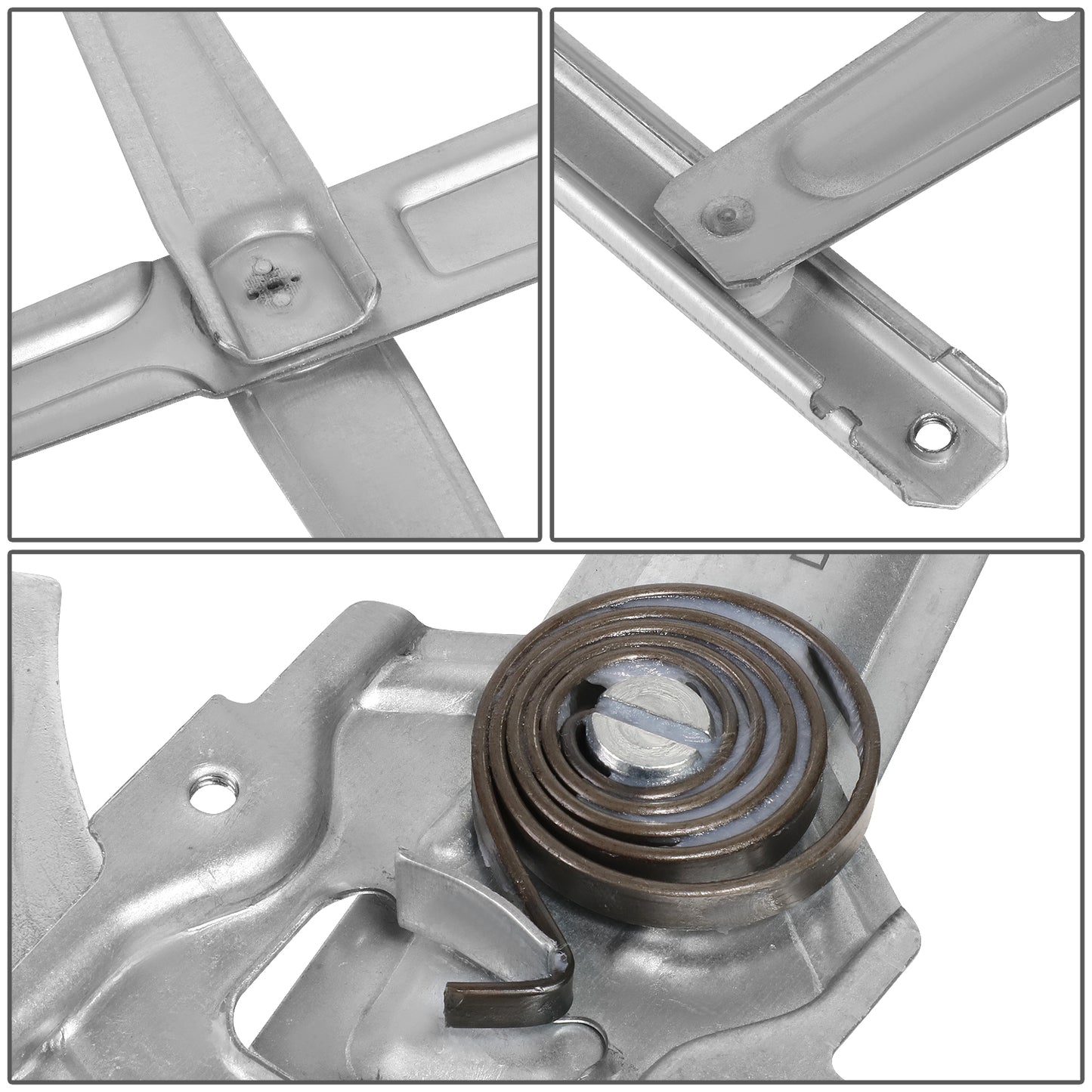 REGULADOR DE VENTANA WINDOW MOTORS & REGULATORS - METALLIC - 88-92 TOYOTA COROLLA SEDAN / WAGON - METALLIC - BARE STEEL/PLASTIC