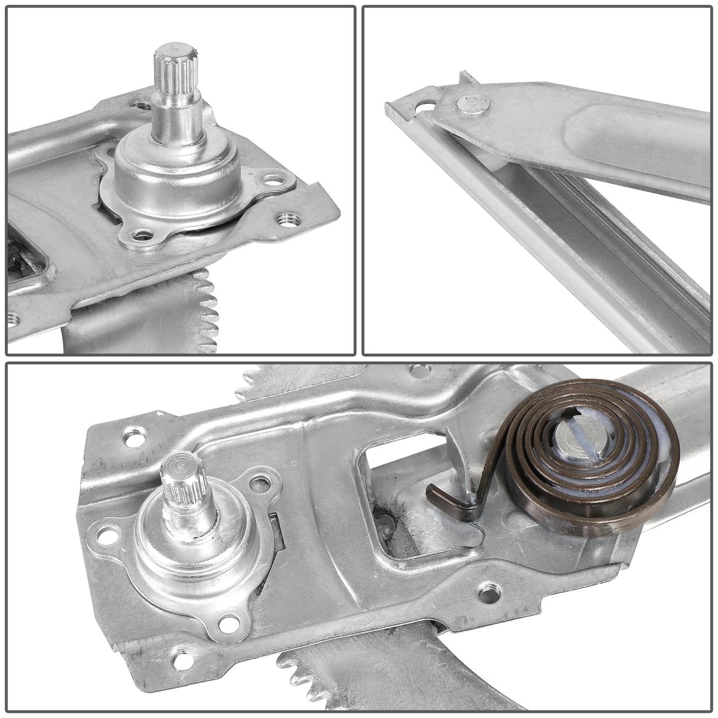 REGULADOR DE VENTANA WINDOW MOTORS & REGULATORS - METALLIC - 88-92 TOYOTA COROLLA SEDAN / WAGON - METALLIC - BARE STEEL/PLASTIC