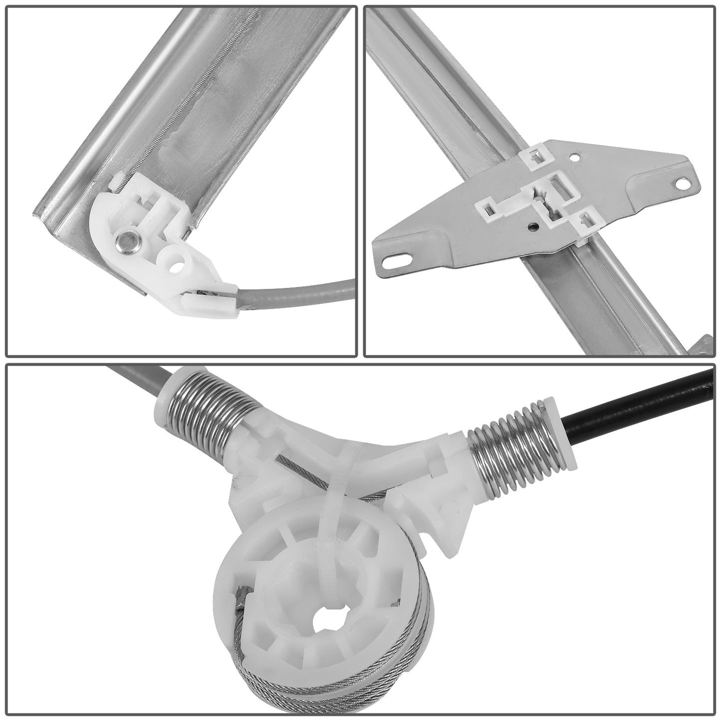 REGULADOR DE VENTANA WINDOW MOTORS & REGULATORS - METALLIC - 93-97 GEO PRIZM
 93-97 TOYOTA COROLLA - METALLIC - BARE STEEL/PLASTIC