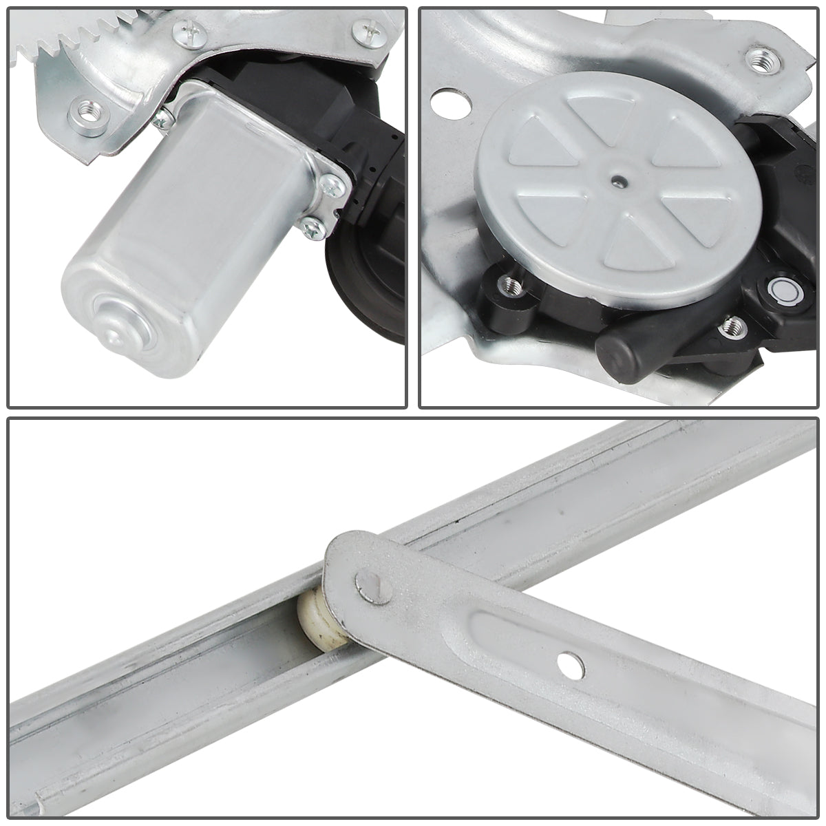 REGULADOR DE VENTANA WINDOW MOTORS & REGULATORS - METALLIC - 05-18 TOYOTA TACOMA CREW CAB REAR/05-15 TOYOTA TACOMA FRONT - METALLIC - BARE STEEL/PLASTIC