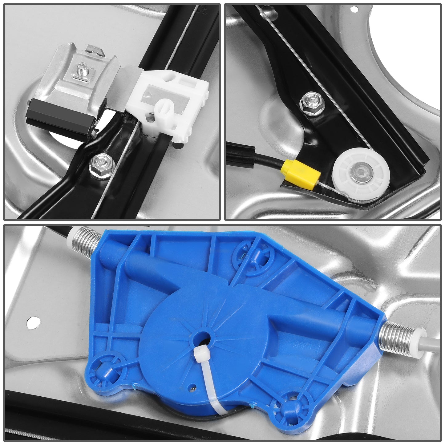 REGULADOR DE VENTANA WINDOW MOTORS & REGULATORS - METALLIC - 98-11 VOLKSWAGEN BEETLE HATCHBACK - FITS POWER WINDOWS MODEL - METALLIC - BARE STEEL/PLASTIC