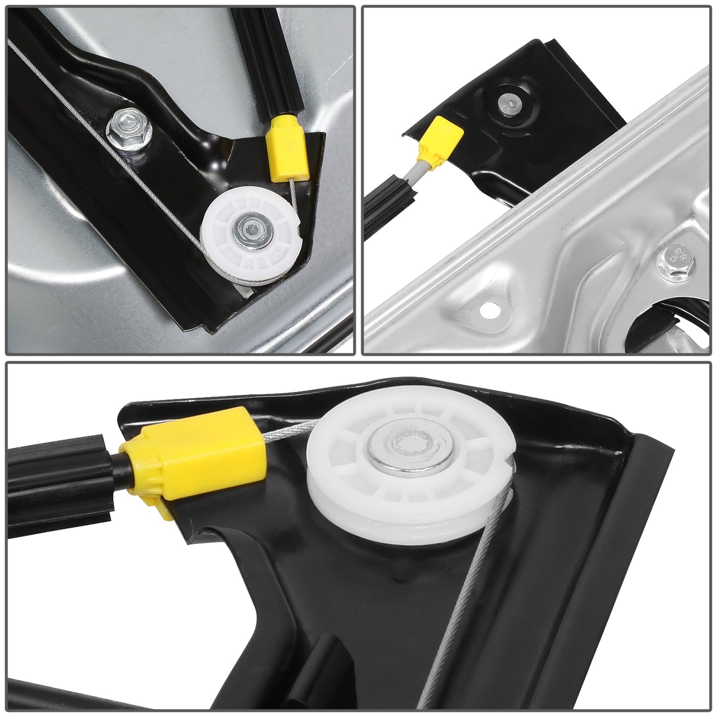 REGULADOR DE VENTANA WINDOW MOTORS & REGULATORS - METALLIC - 98-11 VOLKSWAGEN BEETLE HATCHBACK - FITS POWER WINDOWS MODEL - METALLIC - BARE STEEL/PLASTIC