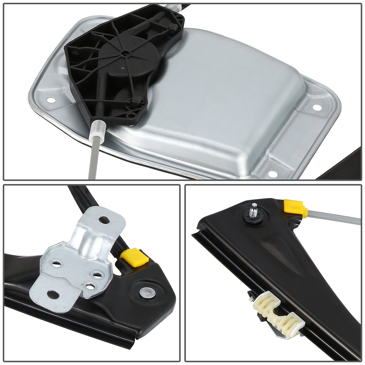 REGULADOR DE VENTANA WINDOW MOTORS & REGULATORS - METALLIC - 07-10 VOLKSWAGEN GOLF CITY/07-09 VOLKSWAGEN GTI/06-09 VOLKSWAGEN RABBIT - FITS 4-DOOR MODELS ONLY - METALLIC - BARE STEEL/PLASTIC