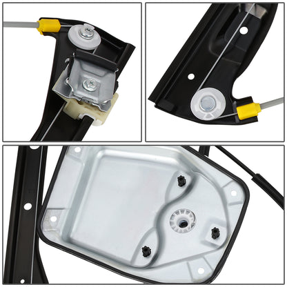 REGULADOR DE VENTANA WINDOW MOTORS & REGULATORS - METALLIC - 07-10 VOLKSWAGEN GOLF CITY/07-09 VOLKSWAGEN GTI/06-09 VOLKSWAGEN RABBIT - FITS 4-DOOR MODELS ONLY - METALLIC - BARE STEEL/PLASTIC