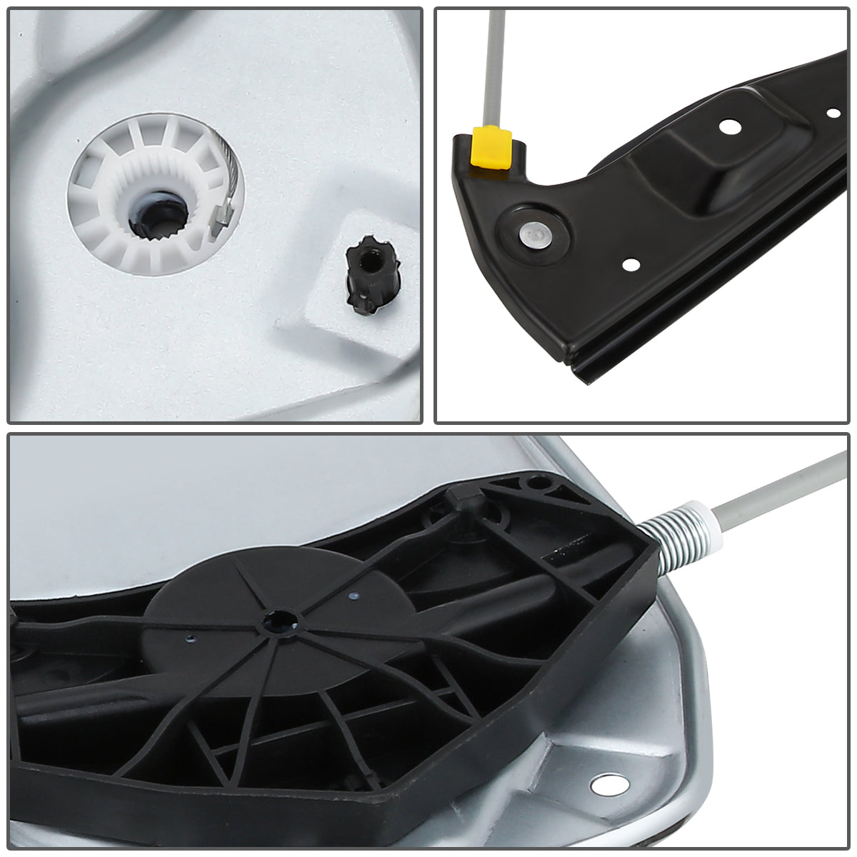 REGULADOR DE VENTANA WINDOW MOTORS & REGULATORS - METALLIC - 07-10 VOLKSWAGEN GOLF CITY/07-09 VOLKSWAGEN GTI/06-09 VOLKSWAGEN RABBIT - FITS 4-DOOR MODELS ONLY - METALLIC - BARE STEEL/PLASTIC